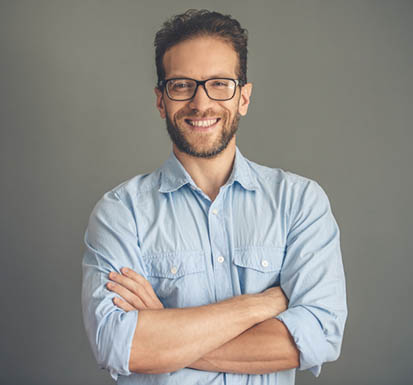 happy smiling customer